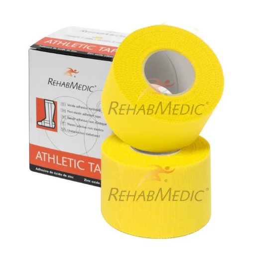 Obrazek Taśma sportowa - Rehabmedic - 3,8 cm ŻÓŁTA