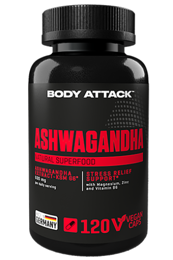 Obrazek Ashwagandha 120 Kapsułek - Body Attack