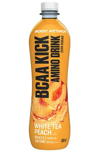 Obrazek BCAA KICK Biała Herbata Brzoskwinia - 500ml Body Attack