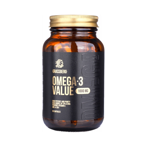 Obrazek Grassberg Omega 3 Value 1000mg 60caps - Naskor