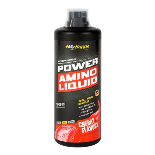 Obrazek My Supps Power Amino Płyn - 1L Wiśnia - Body Attack